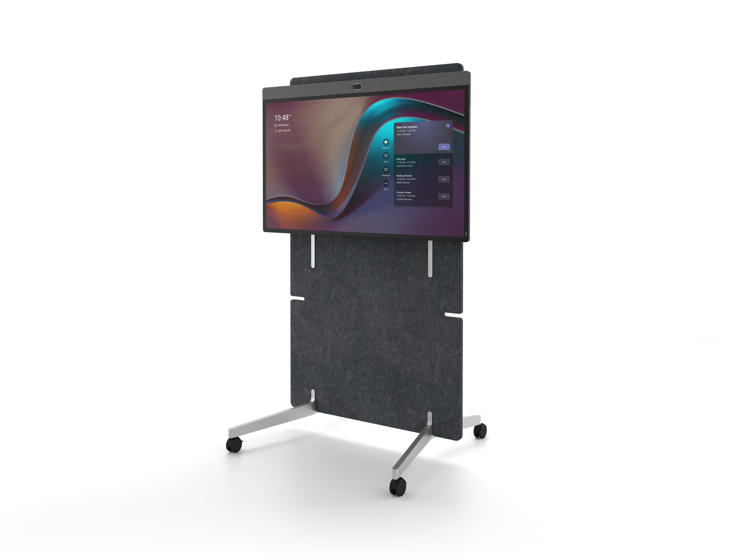 Neat Board 50 na podstawce, ekran w trybie Microsoft Teams